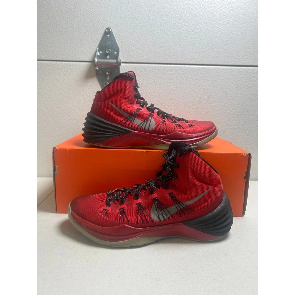 Nike Hyperdunk 2013 Mens Red Black Basketball Shoes 8.5m #2722